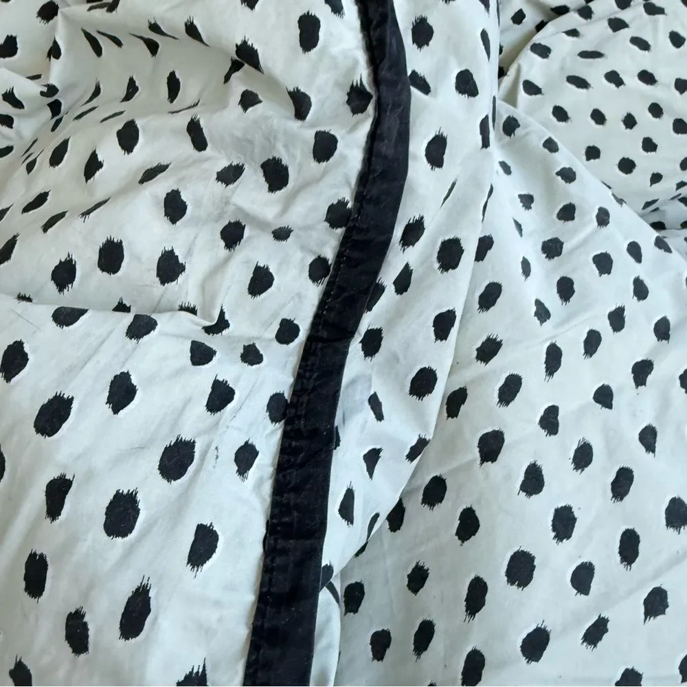 KATE SPADE Black Dots Duvet King Comforter